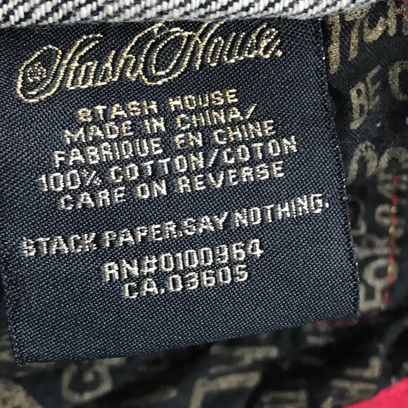 Vintage Stash House Embellished Jean Shorts Mens Size 40 100% Cotton Baggy Denim - Picture 6 of 16